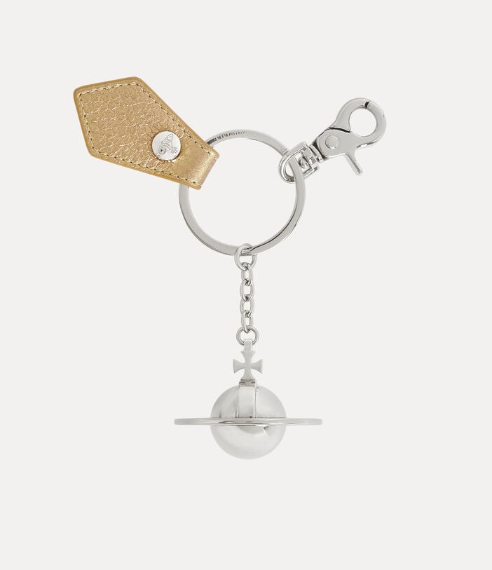 Vivienne Westwood GRAIN LEATHER 3D ORB KEYRING